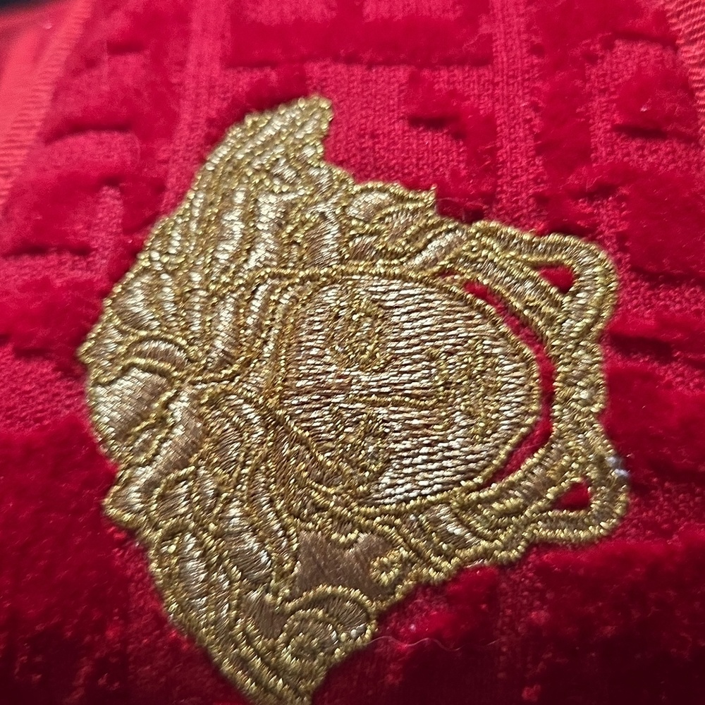 Versace Red and Gold Slides Unisex Full Inclusion - Picture 3 of 9